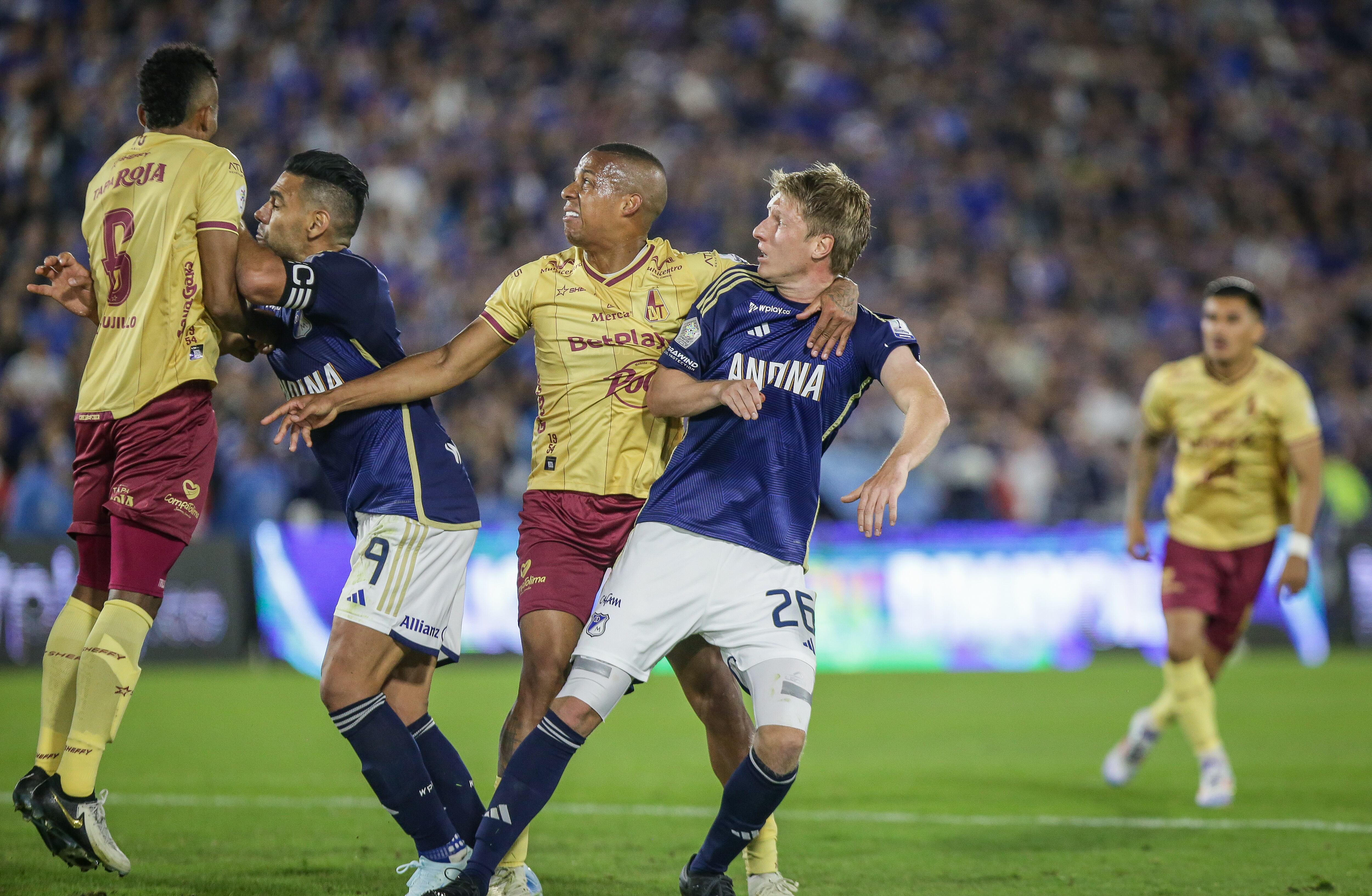 Millonarios enfrenta a Deportes Tolima, por encuentro válido de la Liga BetPlay II 2024 de la fecha 4, en el estadio Nemesio Camacho el Campin. (Colprensa - Catalina Olaya )