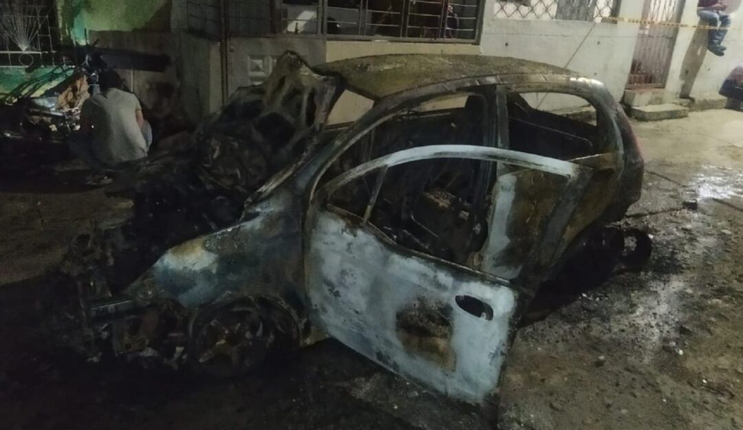 Taxis incinerados en Cúcuta