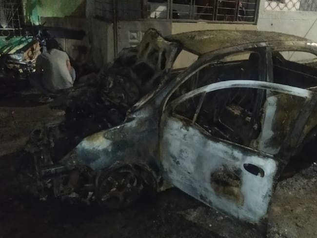 Taxis incinerados en Cúcuta