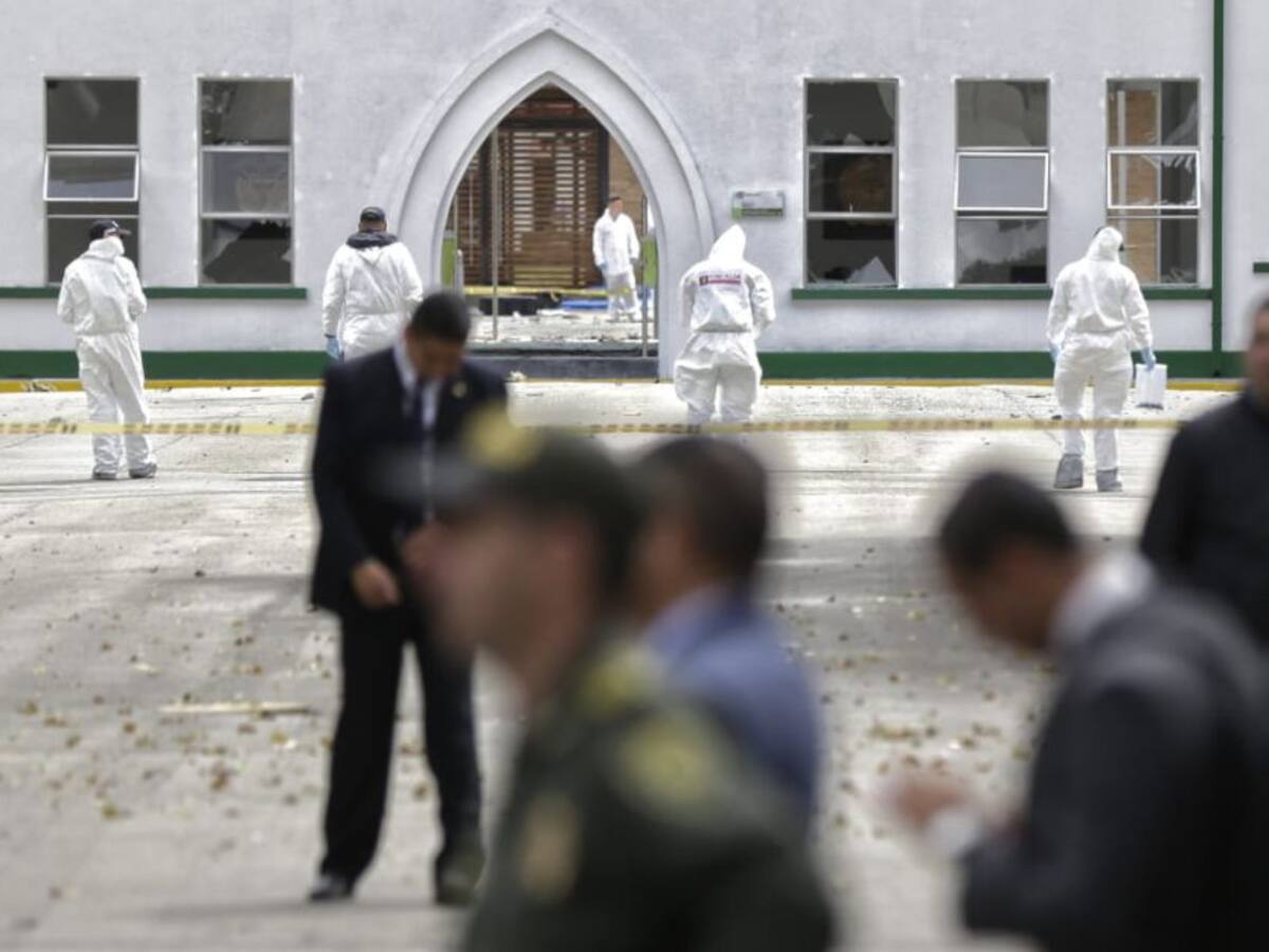 Así quedó la Escuela General Santander tras el atentado