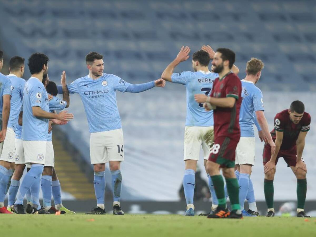 El City suda para golear al Wolverhampton y sigue su marcha triunfal