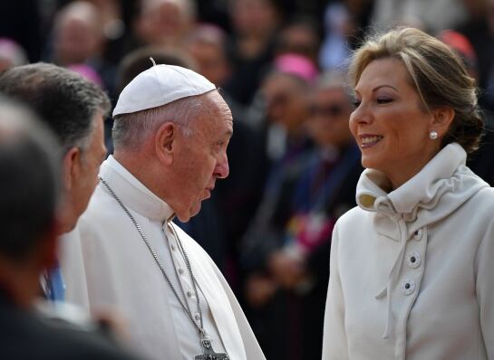 Llegada del Papa a Colombia