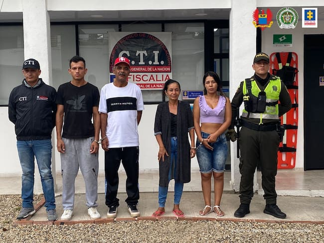 Cuatro personas enviadas a prisión y una adolescente quedó a disposición del ICBF