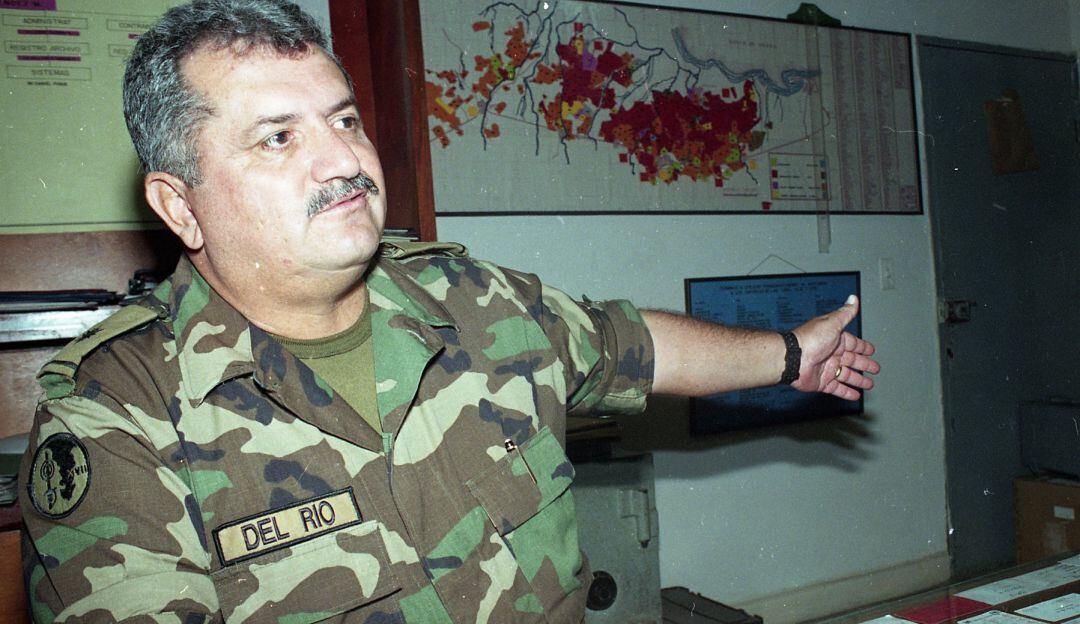 Rito Alejo del Río Rojas, un militar en retiro acusado de asesinatos sistemáticos, masacres y otros crímenes de lesa humanidad.
