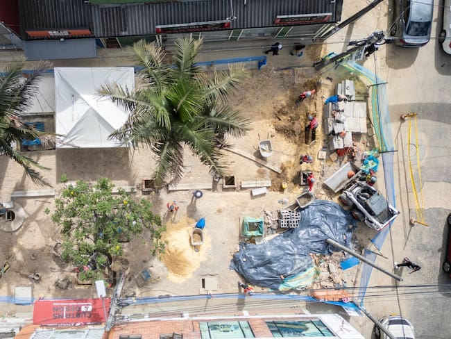 Llegan al 60% las obras de las calles comerciales del sector 12 de Octubre en Bogotá. Fotos: suministrada.