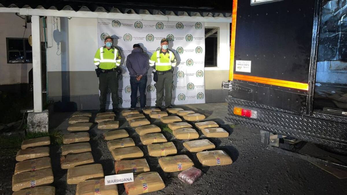 Decomisados 180 kilos de marihuana en las afueras de Manizales