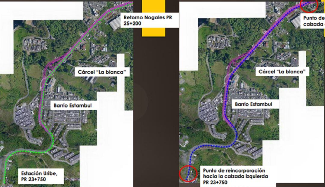 Cierre víal entre la Estació Uribe y La Fuente