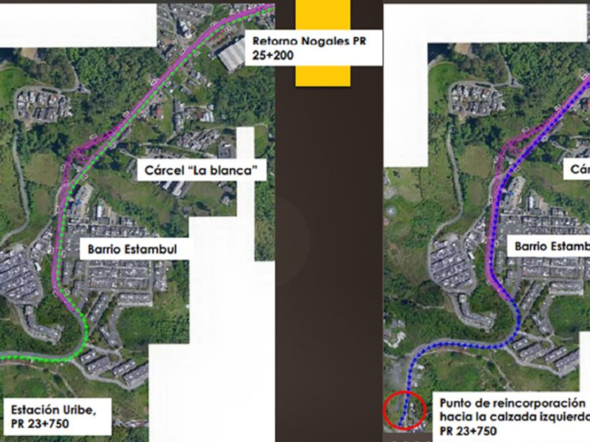 Cierre de calzada izquierda por la Estación Uribe y Estambul en Manizales
