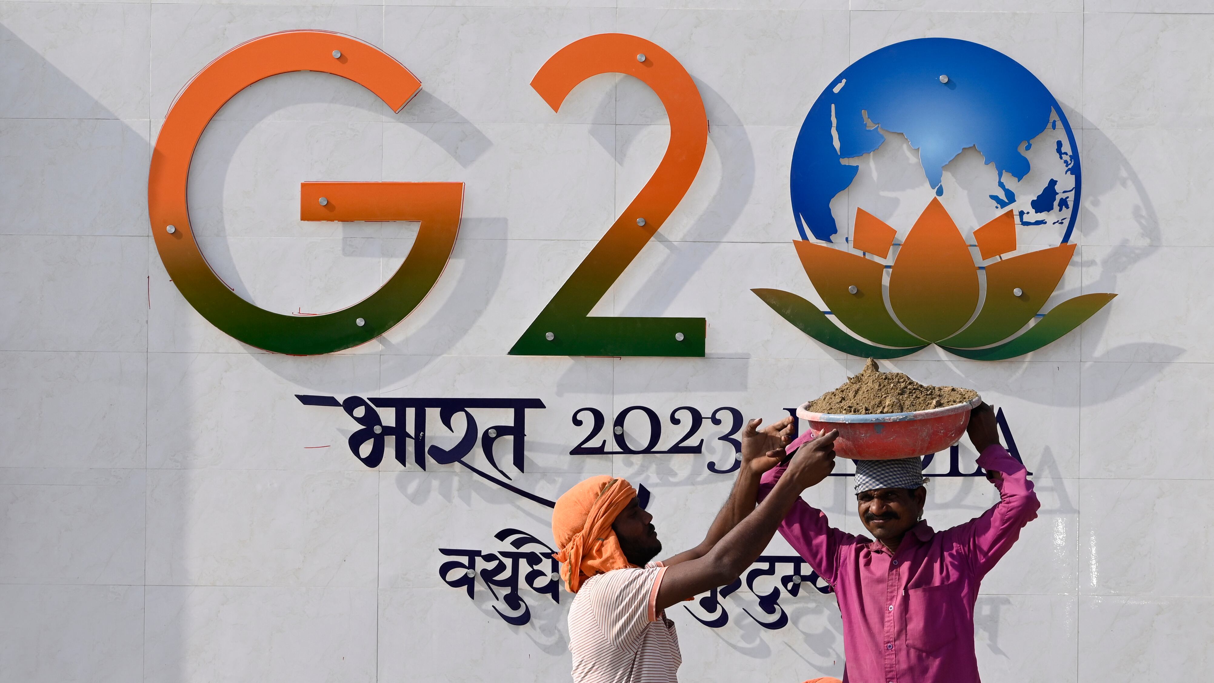 LUCKNOW, INDIA  FEBRUARY 5: Preparation undergoing for the G20 summit, on February 5, 2023 in Lucknow, India. (Photo by Deepak Gupta/Hindustan Times via Getty Images)