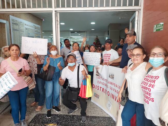 Manifestación de los damnificados en Campo Alegre
