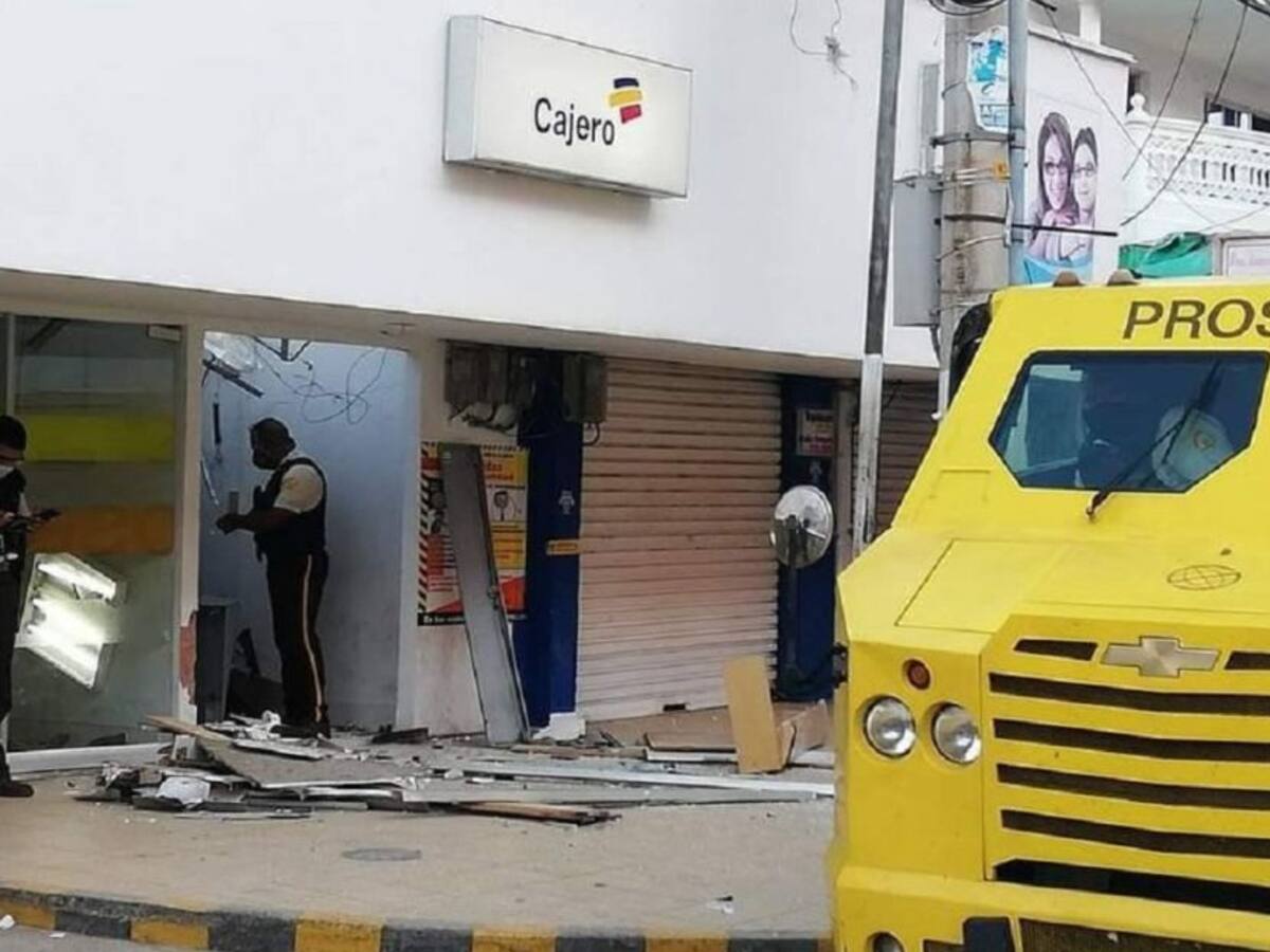 Utilizando explosivos, roban millonario botín en cajero de Turbaco, Bolívar
