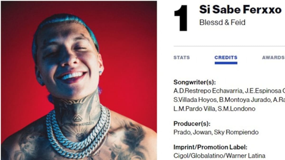 Blessd tiene la canción latina #1 en el Listado latín AirPlay de Billboard