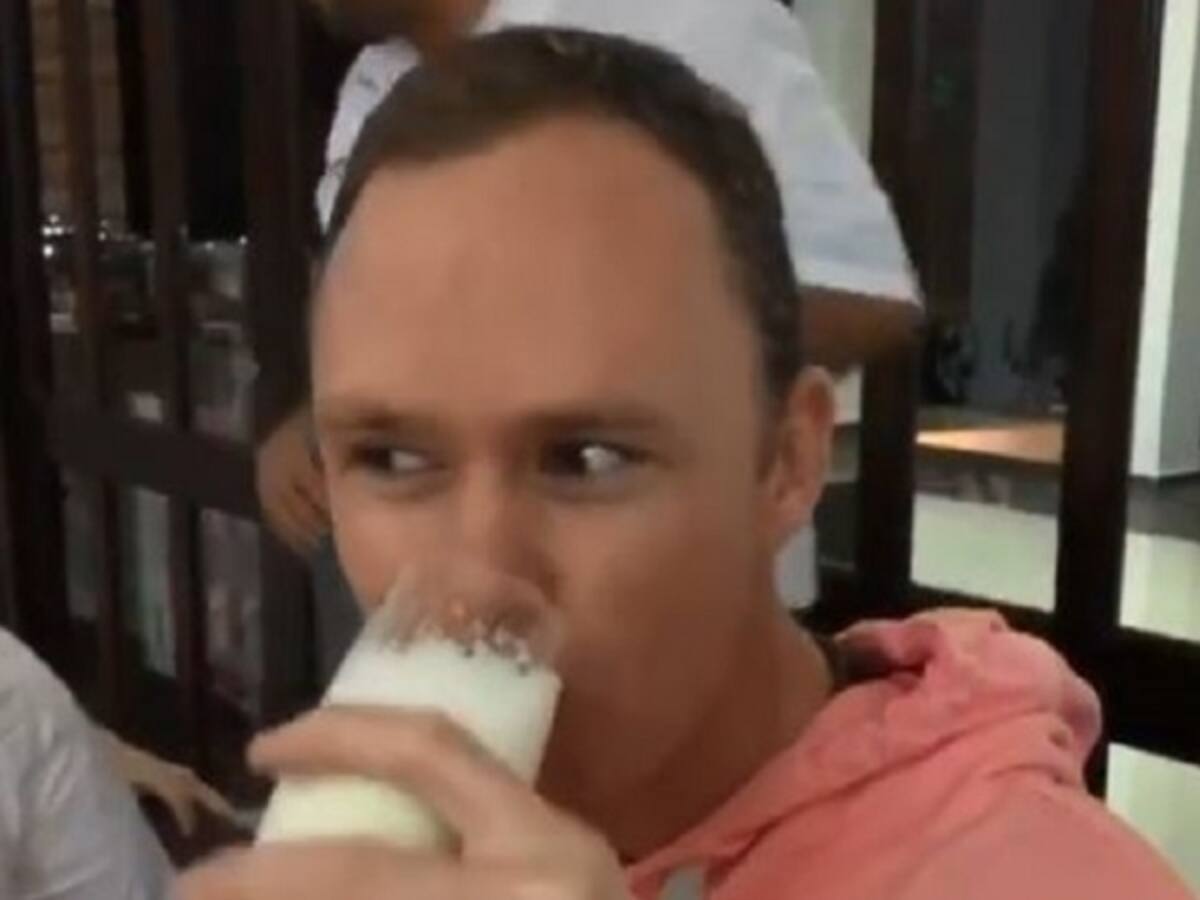 ¿Le gustó el jugo de lulo a Chris Froome?