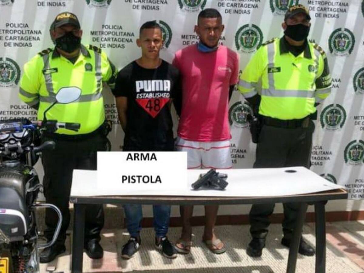 Dos capturados con arma de fuego en la variante Mamonal – Gambote