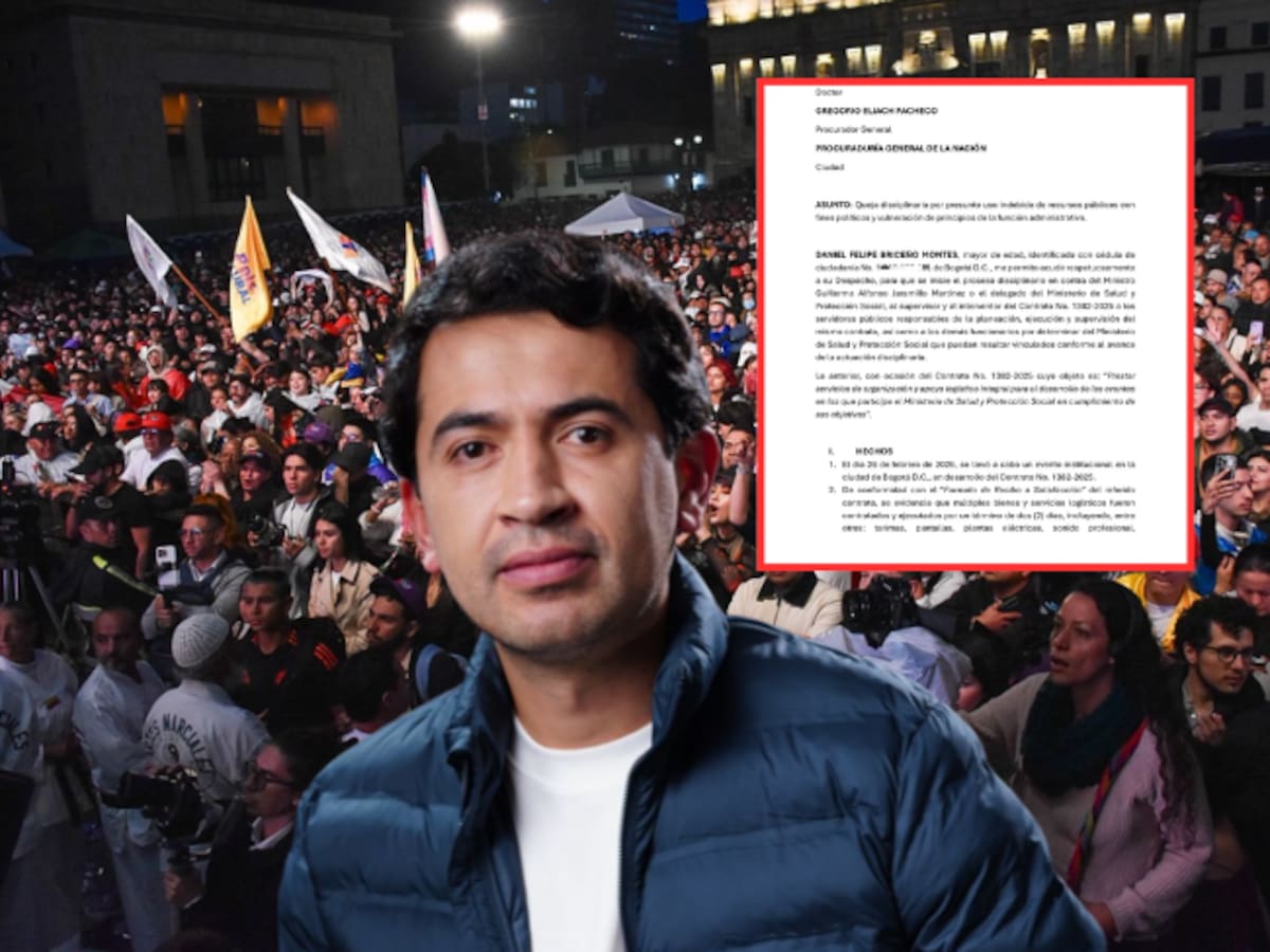 Daniel Briceño denuncia ante la Procuraduría presunto uso de dinero de la salud en evento del Pacto