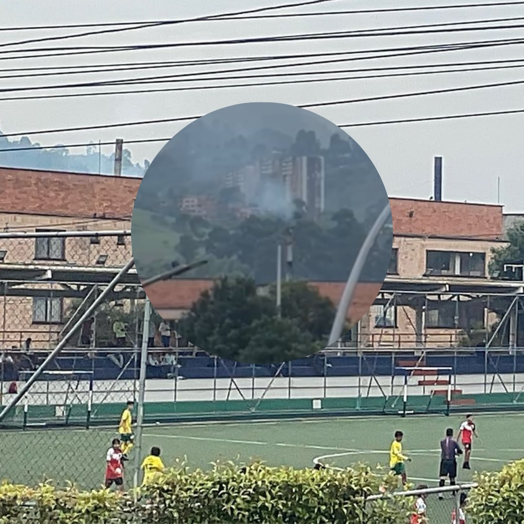 Chimeneas afectan la calidad del aire en el sector de La Tablaza, en el municipio de La Estrella. Foto:Cortesía.