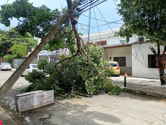 Vendaval genera emergencia en Córdoba: varios municipios reportan fallas en el servicio de energía. Foto: prensa Afinia.