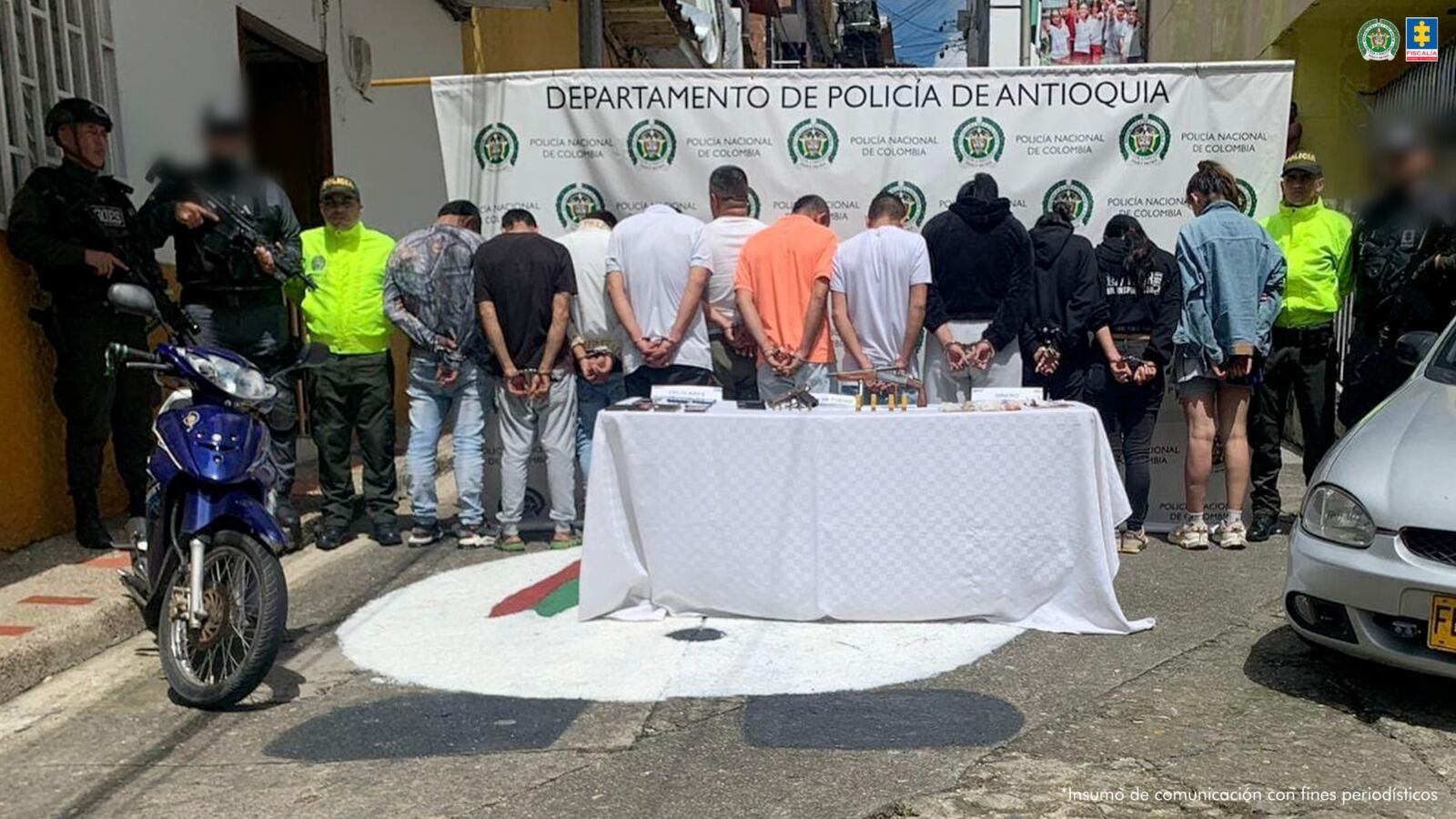 Captura y judicialización de 11 presuntos integrantes del Clan del Golfo. Foto: Cortesía