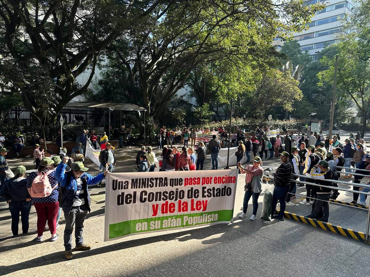 Pequeños mineros de Santander protestaron ante Ministerio de Ambiente