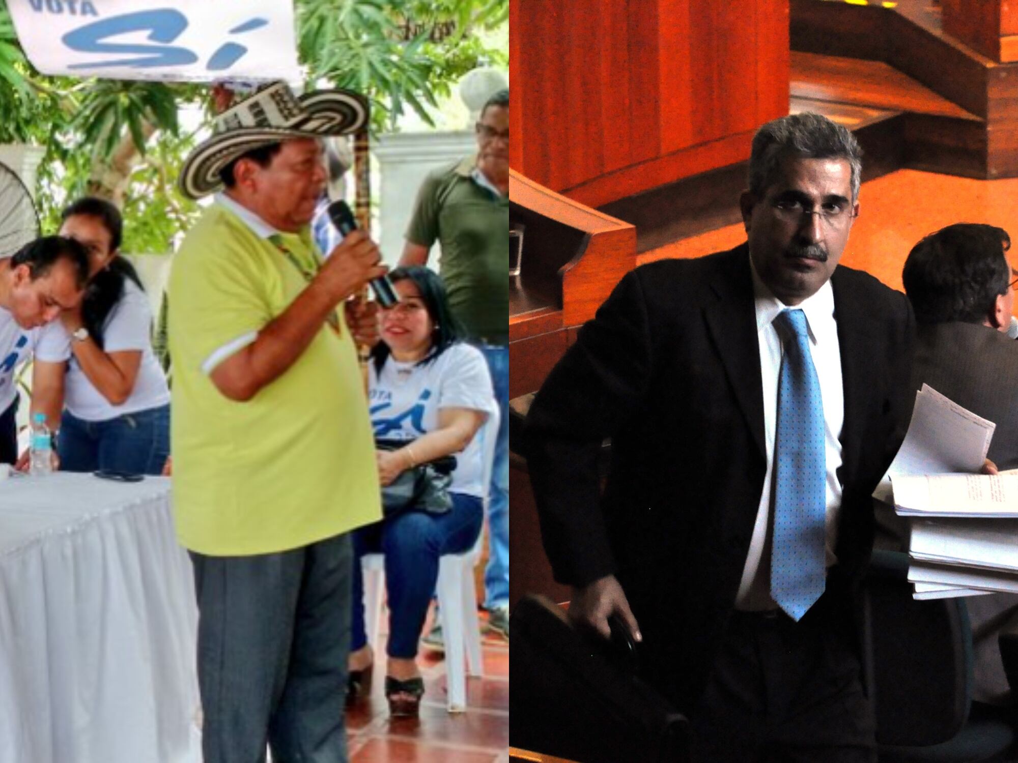 Celedonio Padilla (cortesía: @senadoyaminap) y Salvador Arana: Foto: Colprensa.