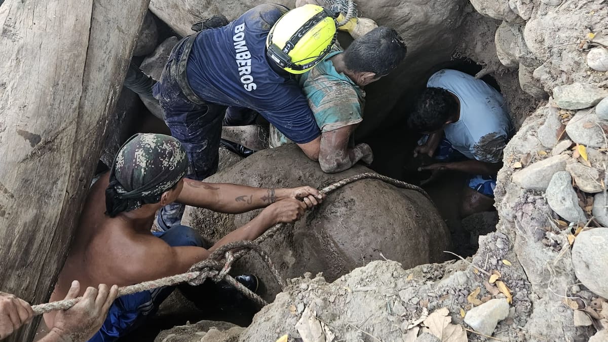 Cerca de 2 horas estuvo atrapado entre dos rocas un minero en el municipio de Quinchía