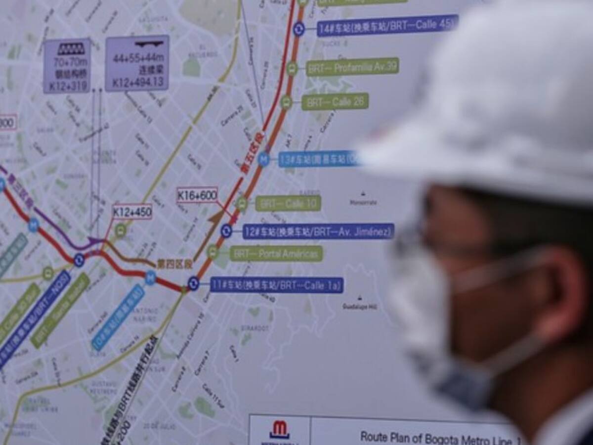 ¿Dónde está el consorcio chino que viene construyendo el Metro de Bogotá?