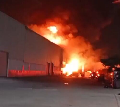 Incendio en Galapa, Atlántico. Foto: Captura de video.