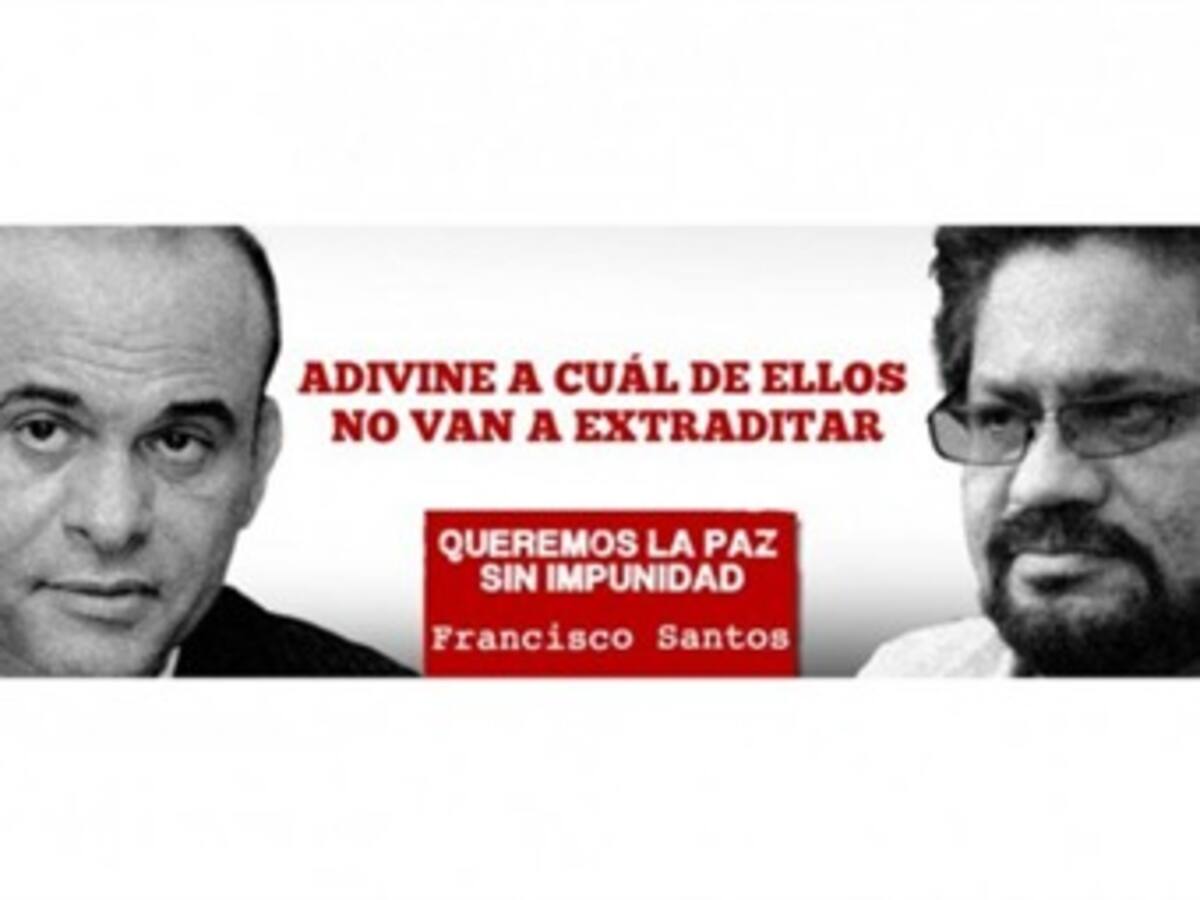 Nueva valla de Francisco Santos contra el proceso de paz