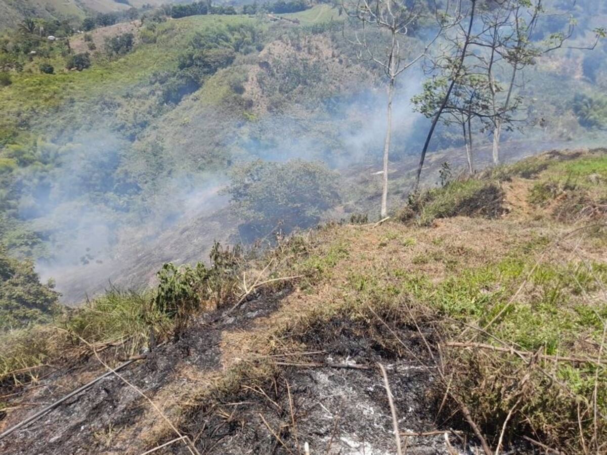 Ya son tres los incendios forestales que se han registrado en Génova, Quindío