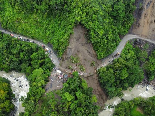 Lugar de la emergencia en la vía entre Risaralda y Chocó - Gobernación de Risaralda