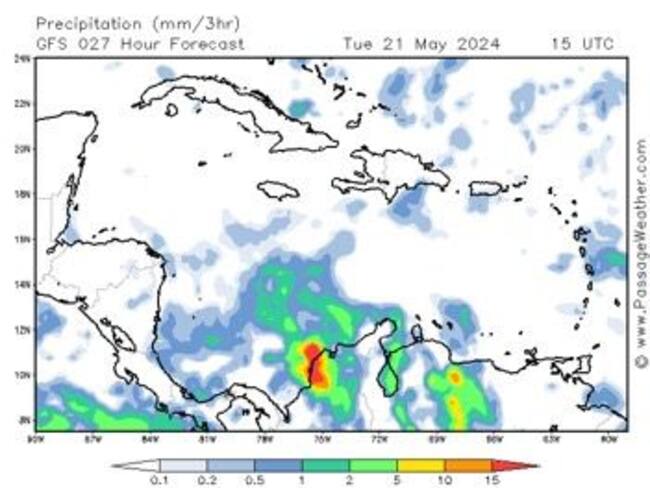 Alta probabilidad de lluvias en Caribe hasta el viernes