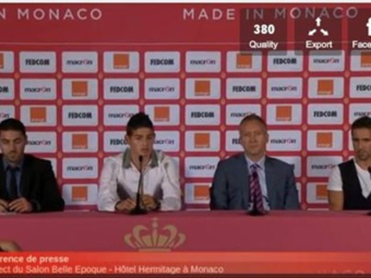 Escuche la rueda de prensa completa de la presentación de James Rodríguez en el AS Mónaco