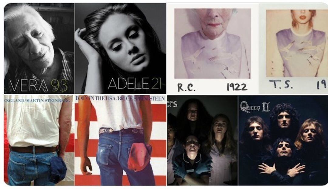 Ancianos recrean portadas de discos emblemático