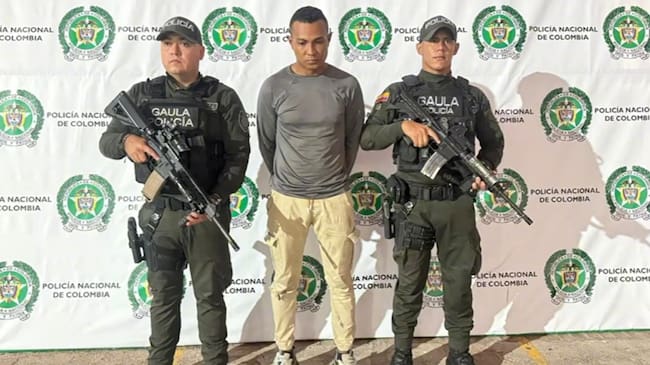 Capturado 'Mateo' en el municipio de La Esperanza. / Foto: Policía Denor.