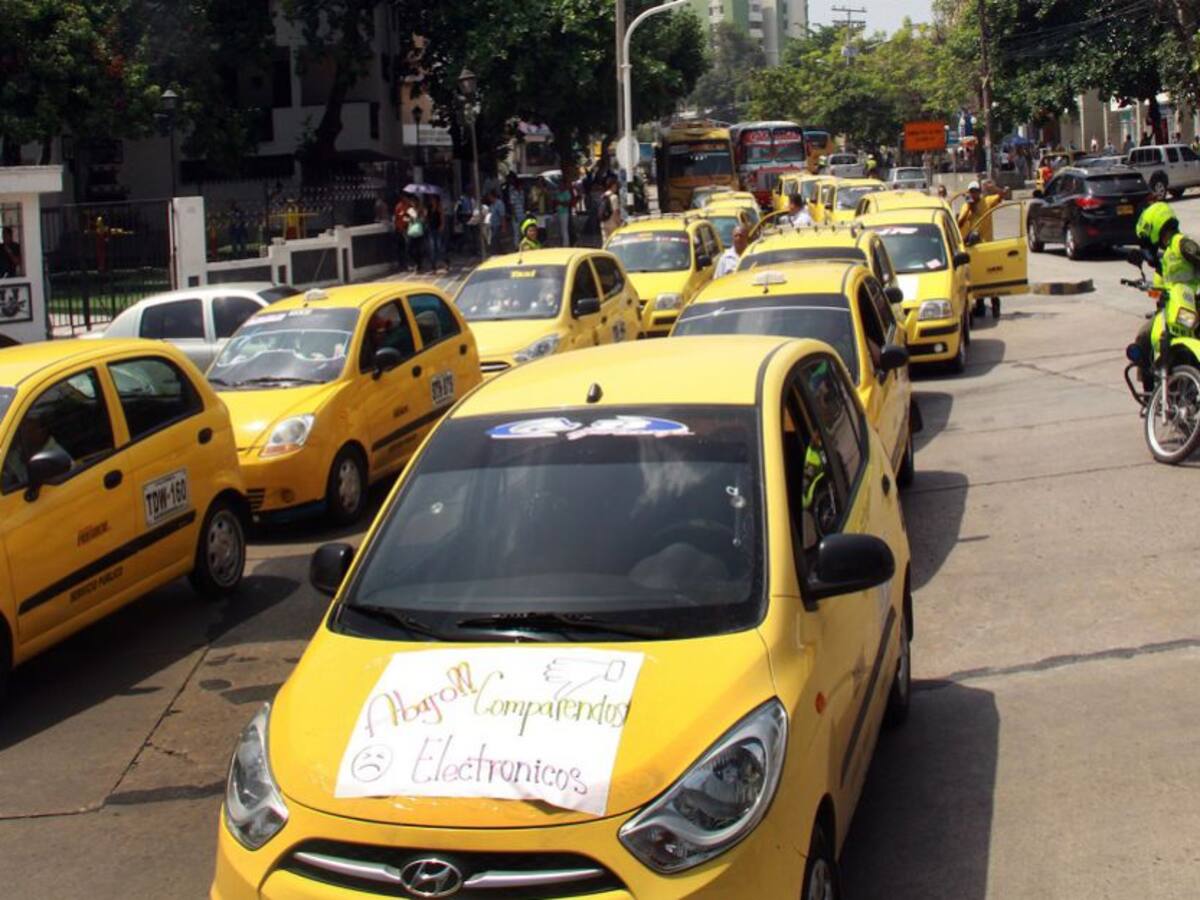 Taxistas de Cali se suman al Paro Nacional este 16 de marzo