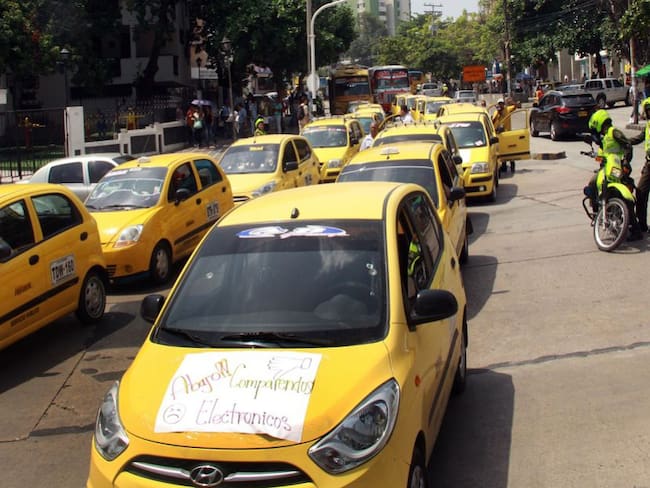 Taxistas de Cali se suman al Paro Nacional este 16 de marzo