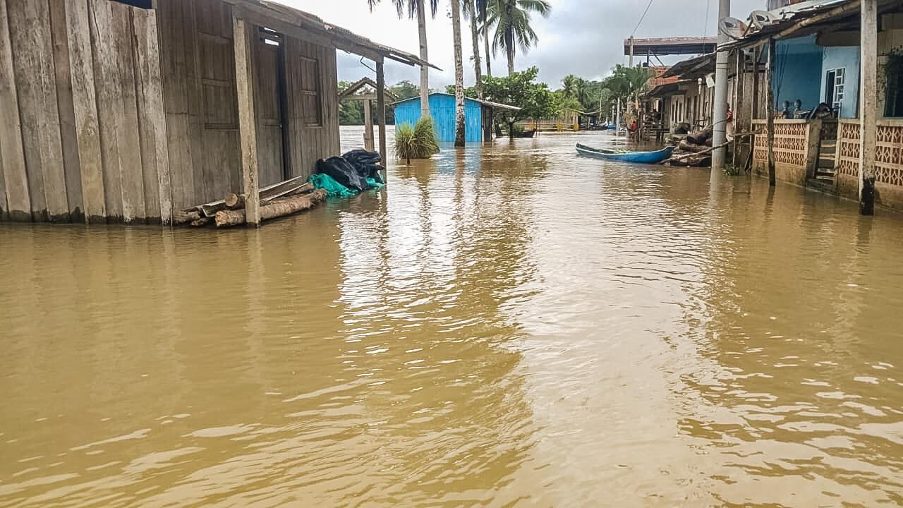 Inundaciones en Chocó - foto alcaldía Medio Baudó