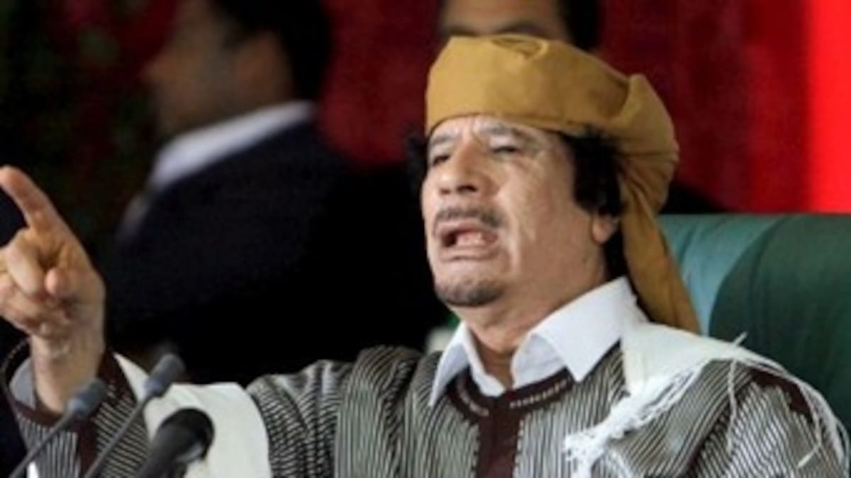 Gadafi promete el 'infierno' a quienes ataquen Libia