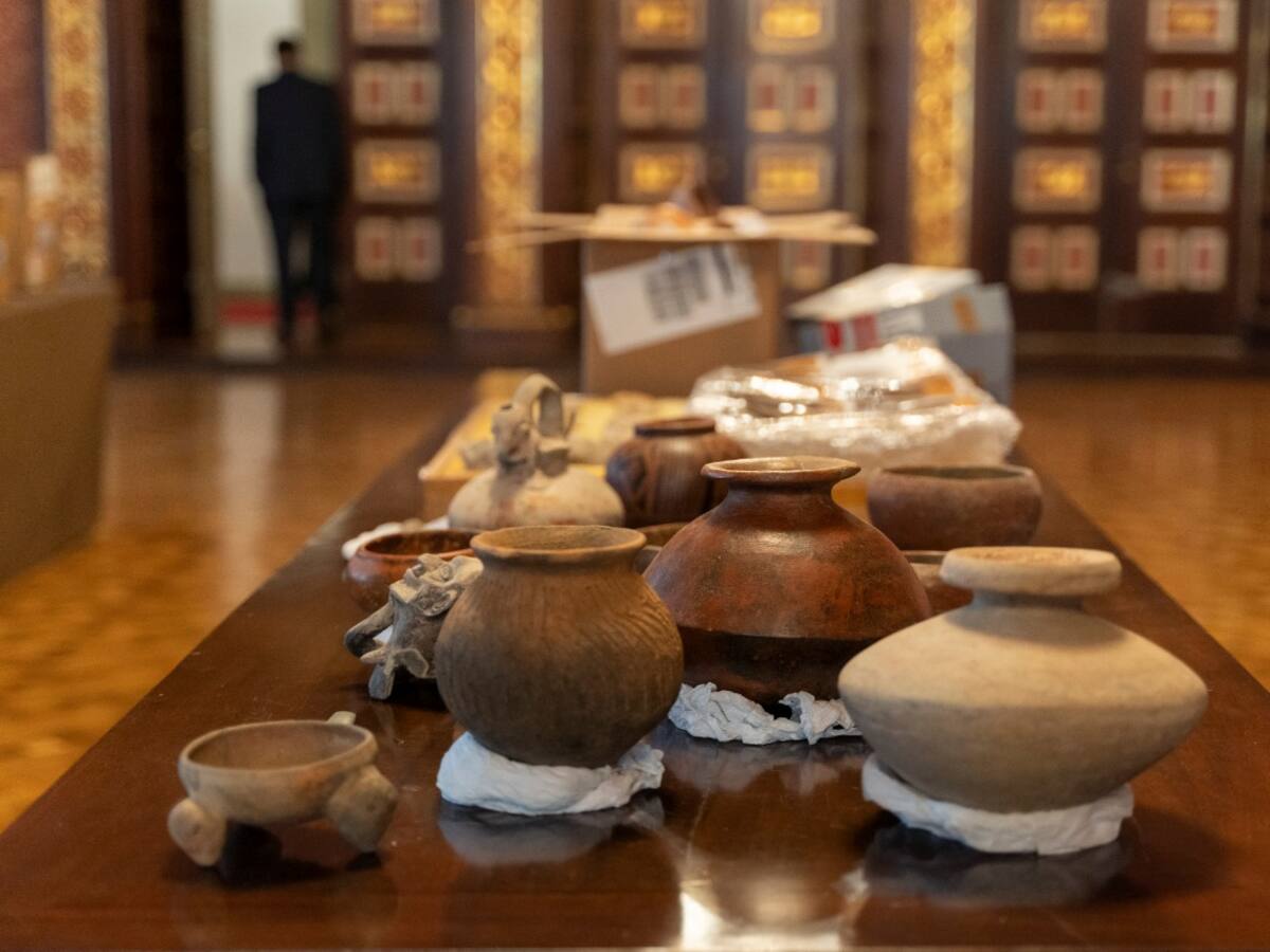 Ministerio de Relaciones Exteriores recuperó 180 piezas precolombinas