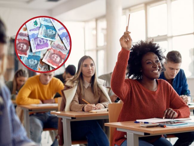 Estudiantes universitarios // Dinero colombiano // Getty Images
