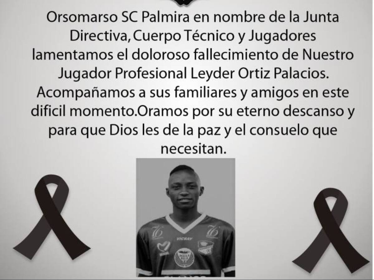 Luto en el futbol por asesinato de jugador del Orsomarso