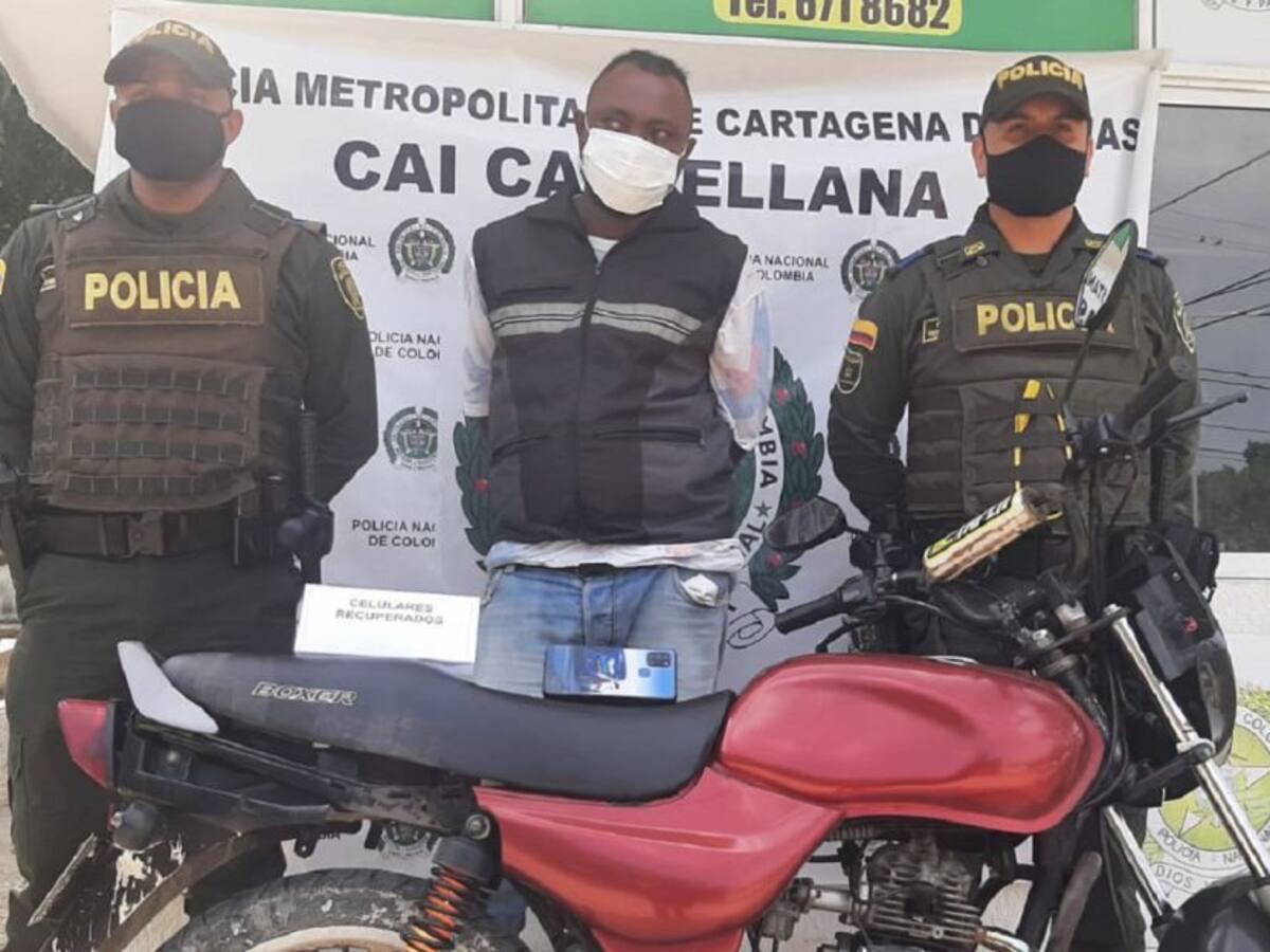 Falso mototaxista capturado por presunto robo en Cartagena
