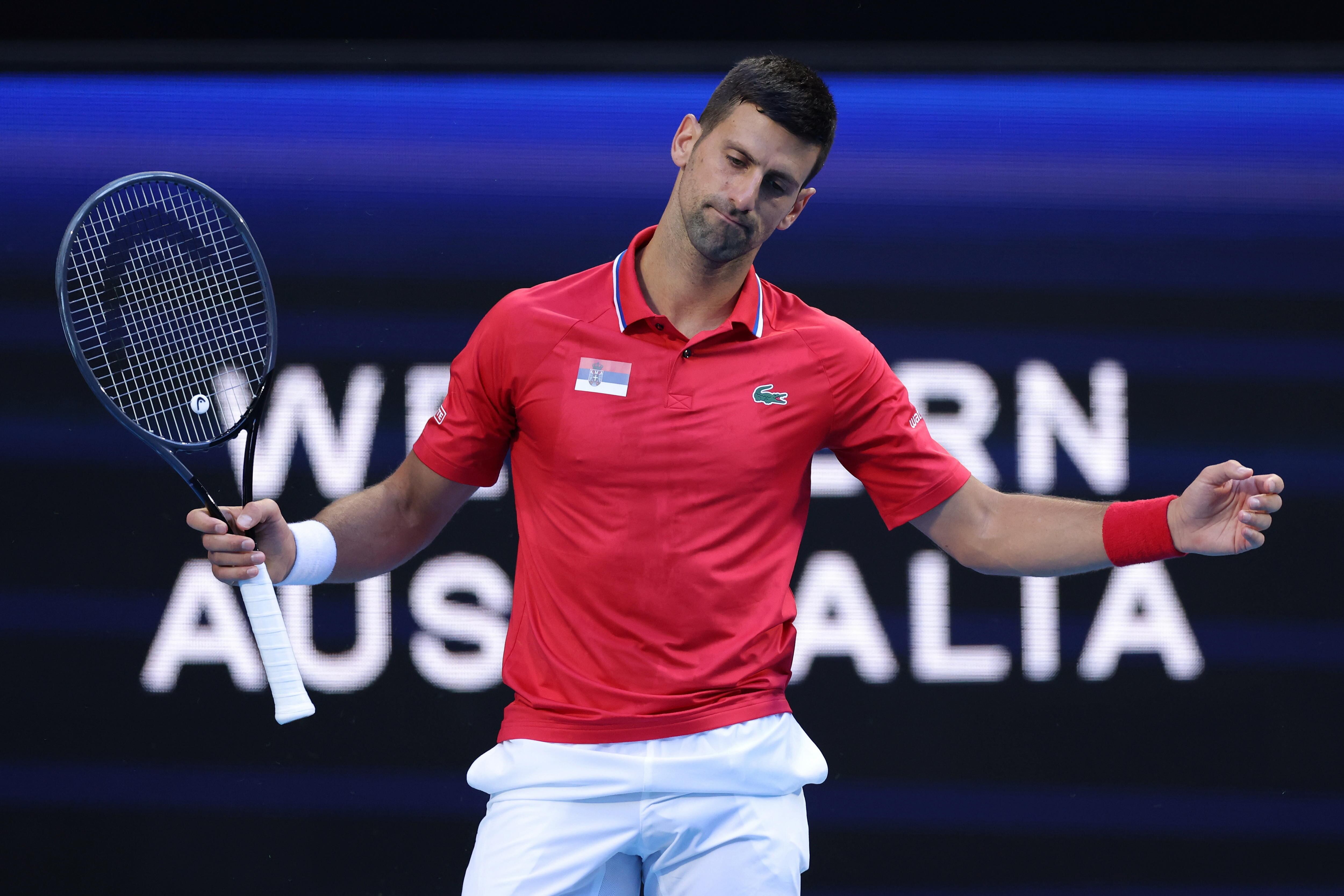 Novak Djokovic en el United Cup | Foto: EFE/EPA/RICHARD WAINWRIGHT AUSTRALIA AND NEW ZEALAND OUT