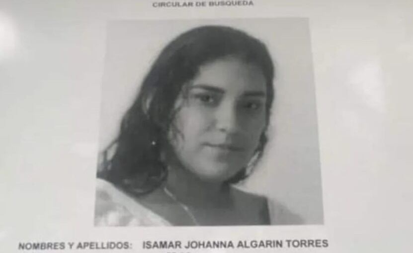 Foto: suministrada por la familia de Isamar Algarín, la mujer desaparecida
