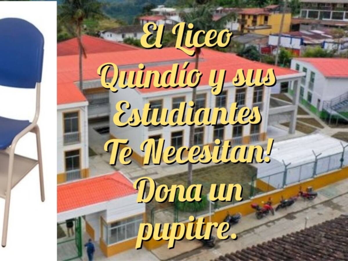 En colegio de Salento, Quindío impulsan campaña para obtener pupitres