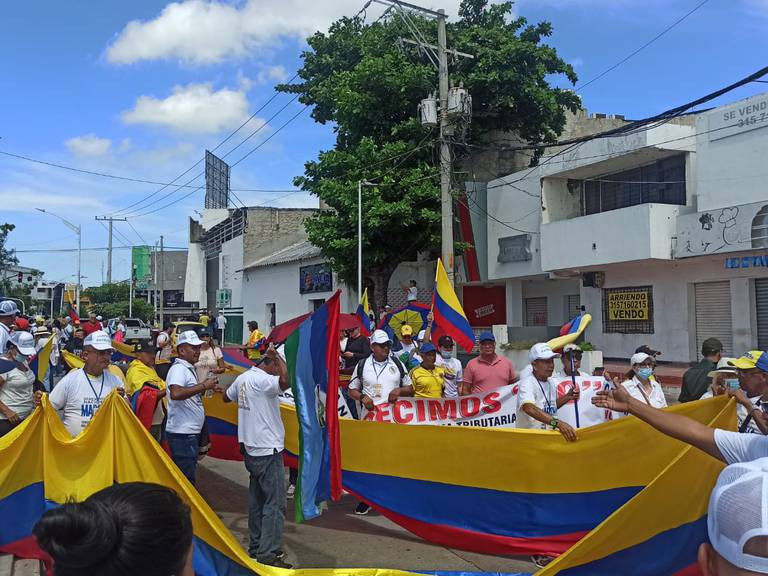 Manifestantes en Barranquilla