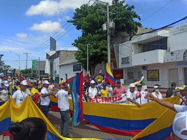 Manifestantes en Barranquilla
