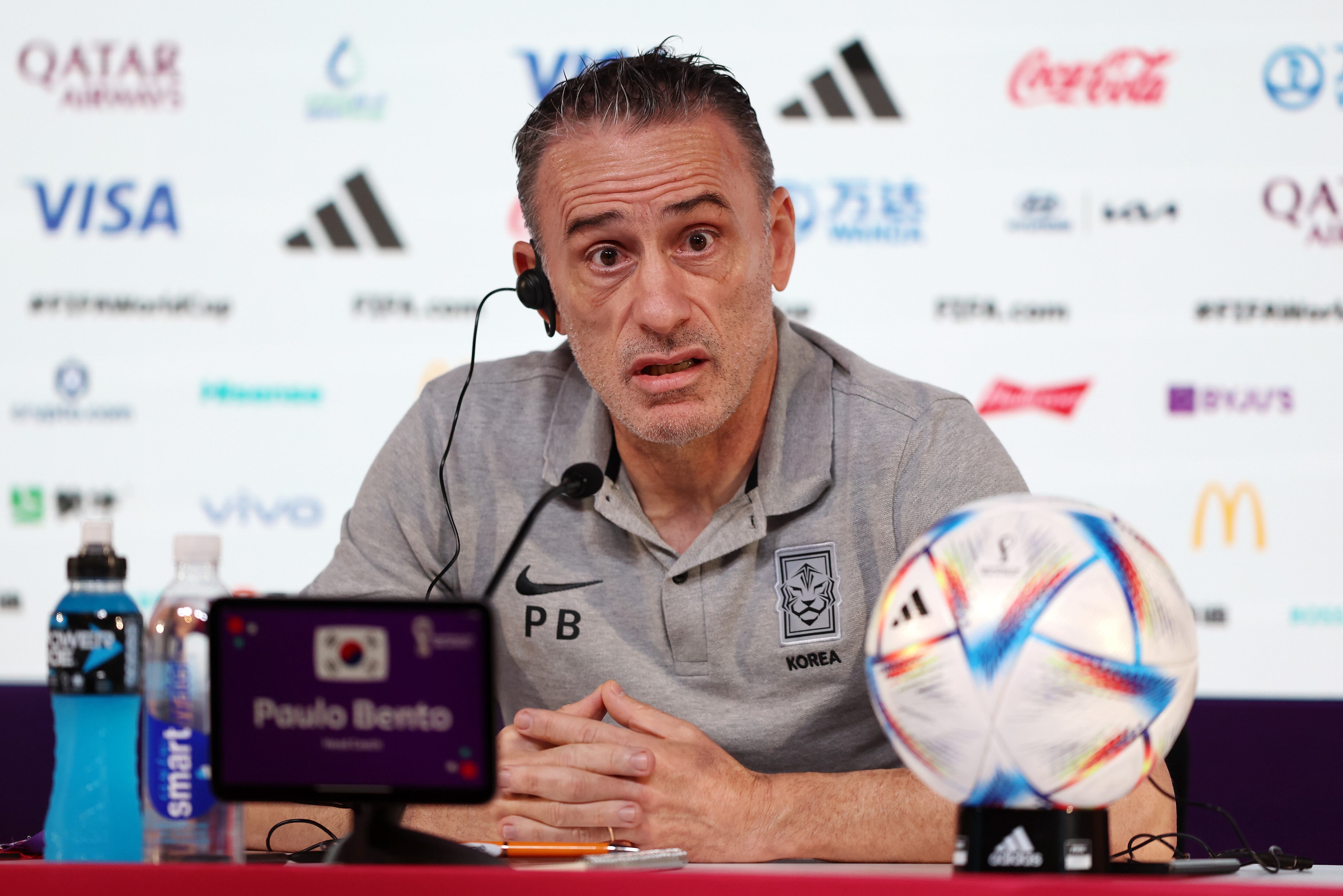 Paulo Bento, seleccionador e Corea del Sur. (Photo by Mohamed Farag/Getty Images)