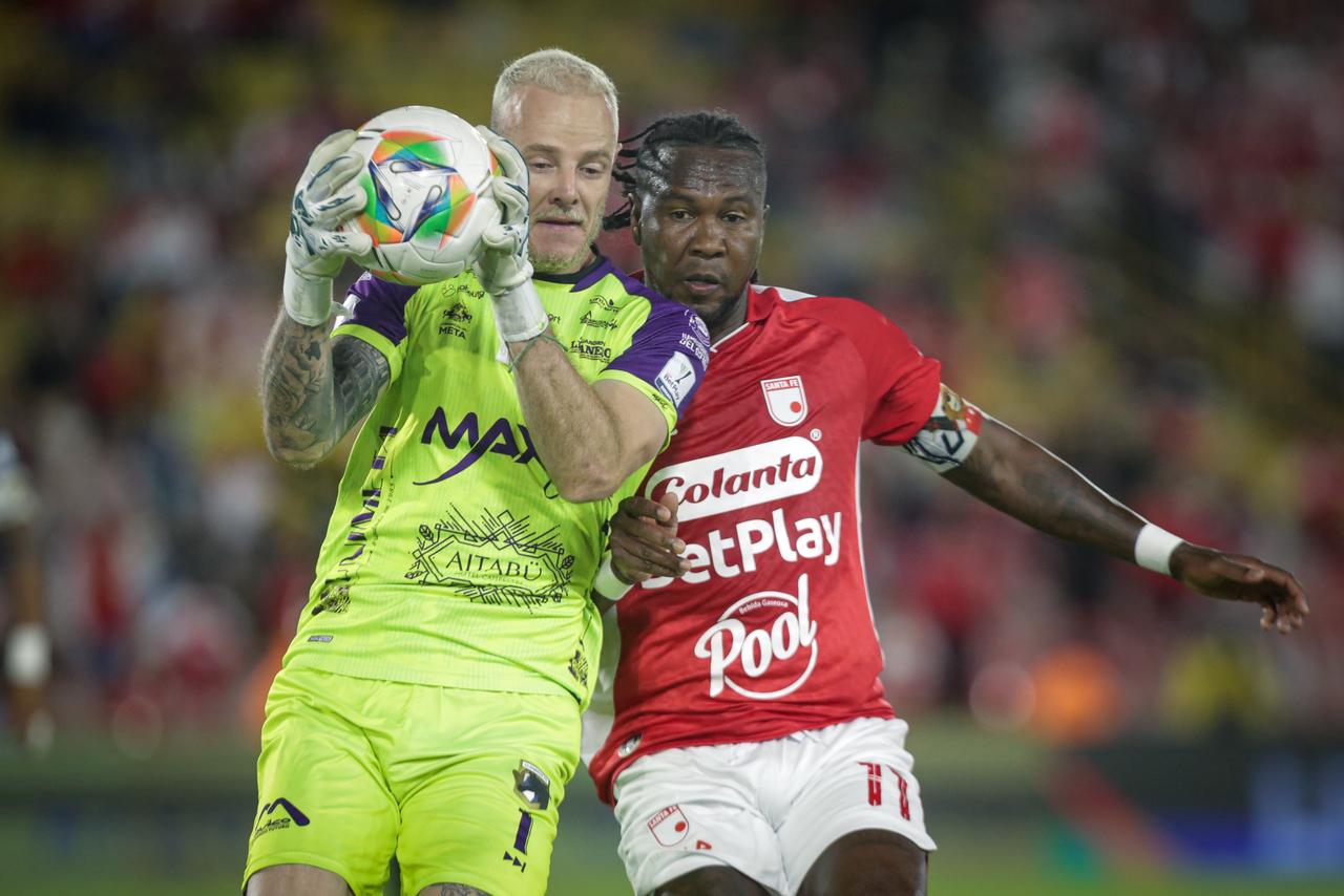 Hugo Rodallega durante el partido ante Llaneros en El Campín / Colprensa.