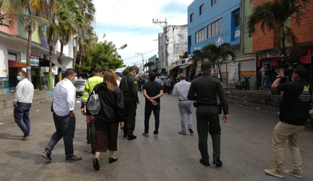 Sector del centro donde fue lanzada una granada.